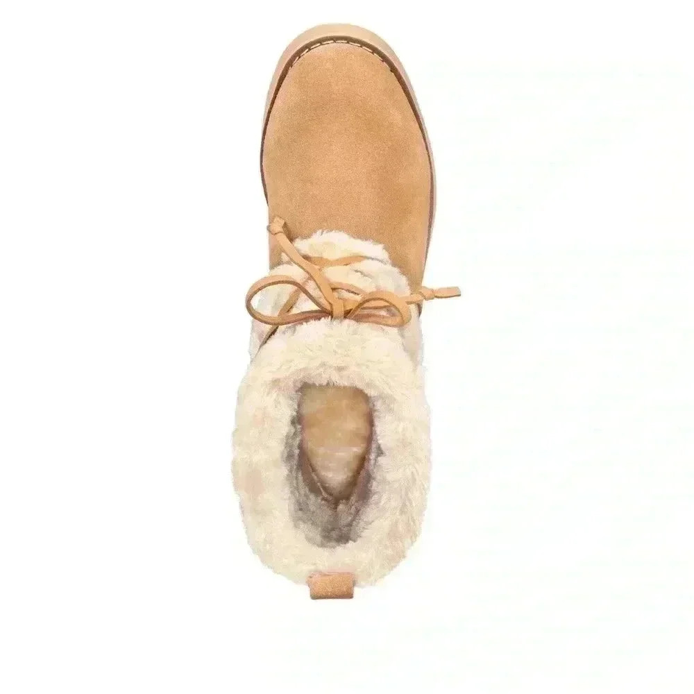 Style & Co. Womens Zijune Leather Lace-up Winter Boots - Picture 3 of 4